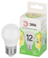 Лампа светодиодная GREEN LINE P45-12W-830-E27 GL 12Вт шар 3000К свет тепл. E27 Эра Б0067015 Лампа светодиодная GREEN LINE P45-12W-830-E27 GL 12Вт шар 3000К свет тепл. E27 Эра Б0067015
