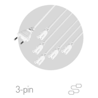 Разветвитель сетевой для фитолампы FITO 5х IEC C5 (3-pin) 2 м для подключения 5 светильников Эра Б0059055