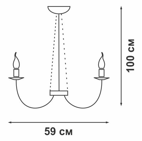 Люстра 6хE27 макс. 60Вт Vitaluce V4254-1/6 Люстра 6хE27 макс. 60Вт Vitaluce V4254-1/6