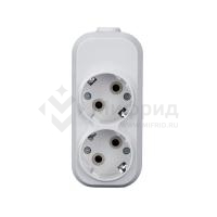 Колодка удлинителя 2-м 16А с заземл. АБС-пластик бел. TOKOV ELECTRIC TKE-C01-KU2-Z