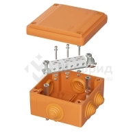 Коробка ответвительная FS 100х100х50мм IP55 6п 450В 6А 4кв.мм с кабельными вводами и клеммниками пластик. DKC FSB11604