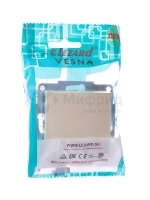 Выключатель 1-кл. 1п СП Vesna 10А IP20 с индикацией механизм крем. LEZARD 742-0388-111