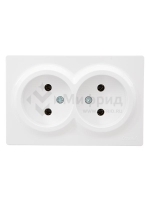 Розетка 2-м ОП LETO без заземл. закрытый корпус ПБТ бел. LEZARD 752-0200-128B