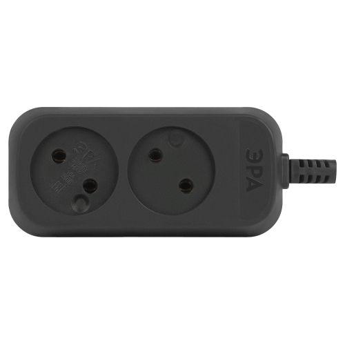 Колодка удлинителя KX-2-B 2-м без заземл. черн. Эра Б0061660 Колодка удлинителя KX-2-B 2-м без заземл. черн. Эра Б0061660