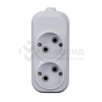 Колодка удлинителя 2-м 10А без заземл. АБС-пластик бел. TOKOV ELECTRIC TKE-C01-KU2