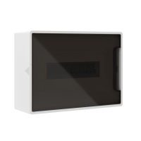 Щиток настенный Фрейм (FRAME) 12мод. с тонированной дверцей с 2 шин PEN на 8+6 отверст. бел. DKC F12W1WD