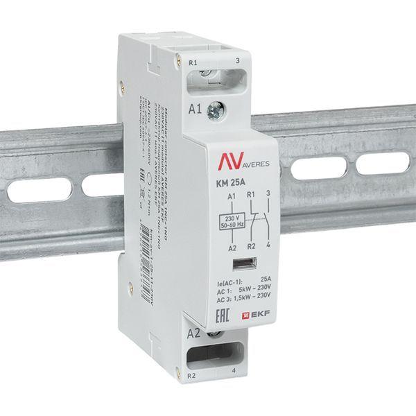 Контактор модульный КМ 25А 1NC+1NO 230VAC (1 мод.) AVERES EKF km-av-1-25-11-230V Контактор модульный КМ 25А 1NC+1NO 230VAC (1 мод.) AVERES EKF km-av-1-25-11-230V