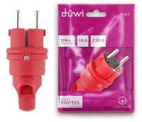 Вилка каучуковая прямая с/з 90град. с кольцом 16А 230В IP44 красн. Duwi 27459 9 Вилка каучуковая прямая с/з 90град. с кольцом 16А 230В IP44 красн. Duwi 27459 9