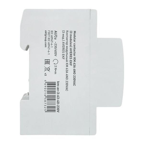 Контактор модульный КМ 63А 4NO 230В AC (3 мод.) AVERES EKF km-av-3-63-40-230V Контактор модульный КМ 63А 4NO 230В AC (3 мод.) AVERES EKF km-av-3-63-40-230V