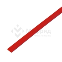 Трубка термоусадочная ТУТ нг 5.0/2.5 красн. 1м Rexant 20-5004