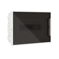 Щиток встраиваемый Фрейм (FRAME) ЩРв-п-12 12мод с тонированной дверцей с 2 шинами PEN на 6 и 8 отверст. бел. DKC F12B1WD