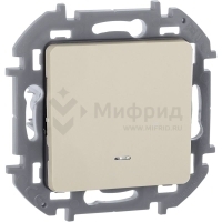 Переключатель 1-кл. 1п 1мод. СП Inspiria 10А IP20 250В 10AX с подсветкой/индикацией механизм сл. кость IEK 673661