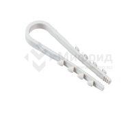 Дюбель-хомут PCD-R 19-25-65-100WH для круглого кабеля PA6.6 бел. (уп.100шт) JazzWay 5054820