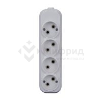 Колодка удлинителя 4-м 10А без заземл. АБС-пластик бел. TOKOV ELECTRIC TKE-C01-KU4