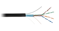 Кабель витая пара F/UTP кат.5E 4х2х24AWG solid PE OUTDOOR черн. (уп.305м) NETLAN EC-UF004-5E-PE-SW-BK Кабель витая пара F/UTP кат.5E 4х2х24AWG solid PE OUTDOOR черн. (уп.305м) NETLAN EC-UF004-5E-PE-SW-BK
