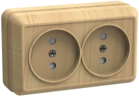 Розетка 2-м ОП Октава 10А IP20 без заземл. сосна GENERICA ERO20-K03-10-DC Розетка 2-м ОП Октава 10А IP20 без заземл. сосна GENERICA ERO20-K03-10-DC