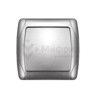 Выключатель 1-кл. СП Маргарита 10А IP20 серебр. UNIVersal М0021-S
