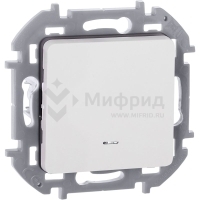 Переключатель 1-кл. 1п 1мод. СП Inspiria 10А IP20 250В 10AX с подсветкой/индикацией механизм бел. IEK 673660