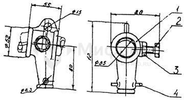 Держатель с ушком (тип Д-1"-80) КС-025