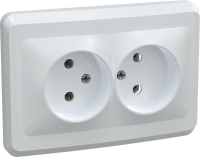 Розетка 2-м СП Вега РС12-2-ВБ без заземл. контакта без защ. штор 10А бел. GENERICA ERV20-K01-10-DM Розетка 2-м СП Вега РС12-2-ВБ без заземл. контакта без защ. штор 10А бел. GENERICA ERV20-K01-10-DM