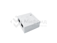 Розетка компьютерная 8P8C (RJ-45) кат.5E UTP 2 порта TOKOV ELECTRIC TKE-SMB-8P8C-2P-UTP