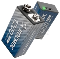 Аккумулятор крона Li-ion 9В 1200мВт.ч (блист.1шт) КОСМОС KOCLi9V1200mAh1BL