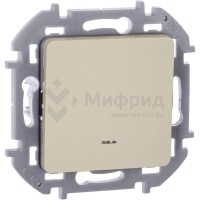 Выключатель 1-кл. 1п 1мод. СП Inspiria 10А IP20 250В 10AX с подсветкой/индикацией механизм сл. кость IEK 673611