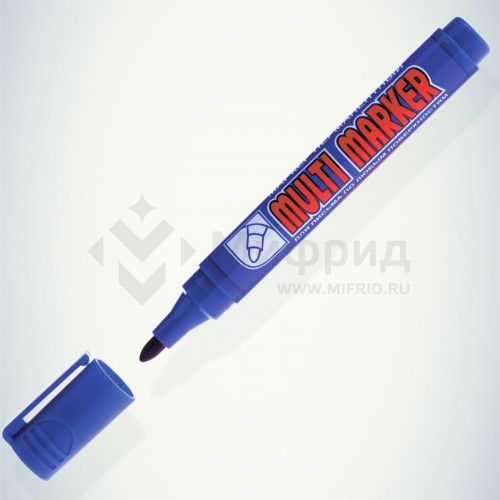 Маркер перманентный "Multi Marker" 3мм пулевидный син.002675 Crown Б0048240
