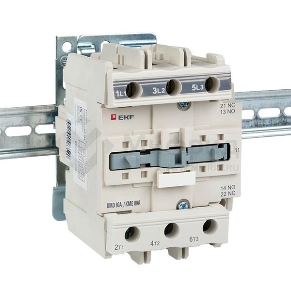 Контактор КМЭ-3 80А кат. 230В AC 1НО+1НЗ EKF ctr-s-80-220
