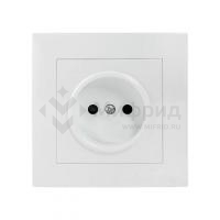 Розетка 1-м СП Валенсия 10А IP20 без заземл. защ. шторки бел. PROxima EKF EWR10-022-10