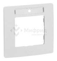 Рамка 1-м СП Etika IP20 с держателем для маркировки бел. IEK 672506