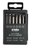 Набор бит SL/H (+/-) Industrial 70мм в кейсе (уп.6шт) Felo 03292716