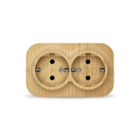 Розетка 2-м ОП 16А IP20 с заземл. сосна IONICH 1439