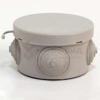 Коробка распределительная ОП 65х40мм 4 каб. вводов IP54 сер. (круг.) TOKOV ELECTRIC TKE-KR-65-40-C06