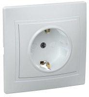 Розетка 1-м СП Кварта РСш10-3-КБ 16А IP20 с заземл. защ. шторки керамика бел. GENERICA ERK14-K01-16-K Розетка 1-м СП Кварта РСш10-3-КБ 16А IP20 с заземл. защ. шторки керамика бел. GENERICA ERK14-K01-16-K
