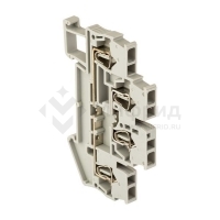 Колодка клеммная ST-4 32А двойн. пружинная 4 вывода сер. EKF plc-jxb-st-4-4-2