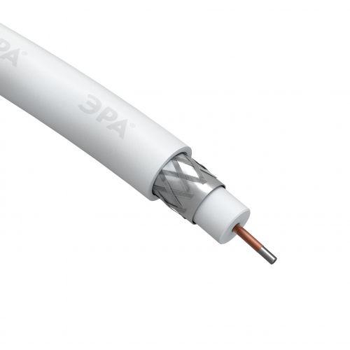 Кабель коаксиальный RG-6U 75 Ом CCS/(оплетка Al 48%) PVC бел. (уп.10м) Simple Эра Б0044598