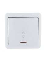 Переключатель проходной 1-кл. 1п ОП Viola 10А IP20 с подсветкой бел. LEZARD 751-0200-114