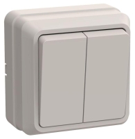 Выключатель 2-кл. ОП Октава 10А IP20 ВС20-2-0-ОКм крем. GENERICA EVO20-K33-10-DC