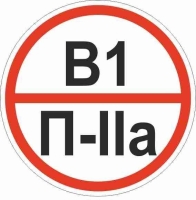 Знак "Категории помещения по взрывопожарной и пожарной опасности В1 П-IIа" 200х200мм пластик EKF pn-b1-p-lla Знак "Категории помещения по взрывопожарной и пожарной опасности В1 П-IIа" 200х200мм пластик EKF pn-b1-p-lla