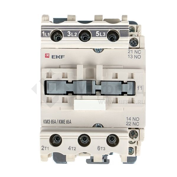 Контактор КМЭ-3 65А кат. 230В AC 1НО+1НЗ EKF ctr-s-65-220
