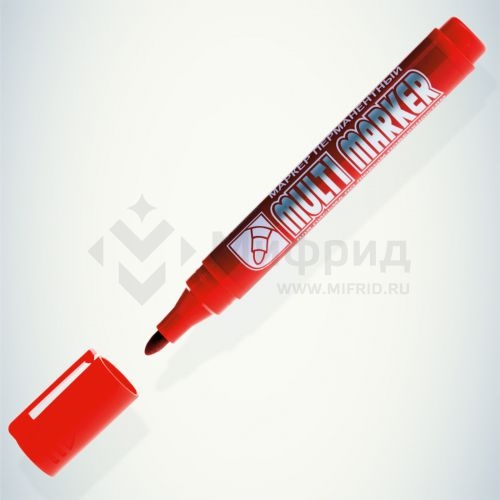 Маркер перманентный "Multi Marker" 3мм пулевидный крас.002674 Crown Б0048241
