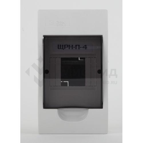 Бокс навесной ЩРН-П-4 4мод. IP41 пластик SIMPLE NO-box_simple-plastic_4_surface BOXS04 Эра Б0041521