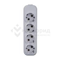 Колодка удлинителя 4-м 16А с заземл. АБС-пластик бел. TOKOV ELECTRIC TKE-C01-KU4-Z