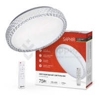 Светильник светодиодный COMFORT SAPHIR 75Вт 3000-6500К 6000лм 230В 500х115мм с пультом ДУ IN HOME 4690612035123