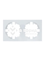 Рамка 2-м OSEN горизонт. квадрат бел. LEZARD 743-0200-147