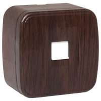 Розетка компьютерная 1-м ОП Минск RJ45 1А 120В темн. дерево EKF EGK01-035-40