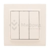 Выключатель 3-кл. СП Минск 10А IP20 беж. EKF ERV10-024-20