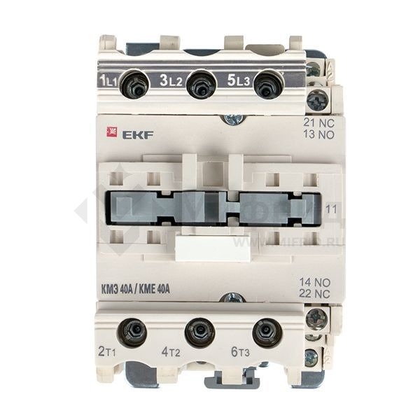 Контактор КМЭ-3 40А кат. 400В AC 1НО+1НЗ EKF ctr-s-40-380