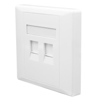 Панель лицевая 2 порта 80х80 Keystone шторка SUPRLAN 10-0334 Панель лицевая 2 порта 80х80 Keystone шторка SUPRLAN 10-0334